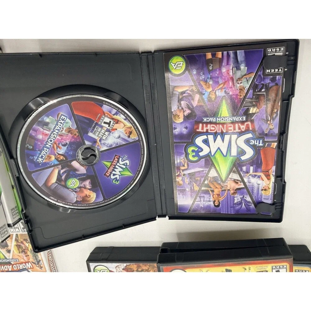 Lot Of 10 Sims 2 & 3 PC CD Win MAC Games : Seasons Late Night Loft Teen Stuff +